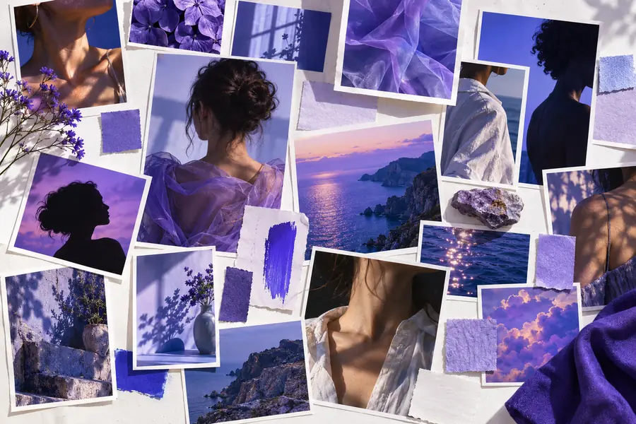 Portrait and reference images arranged as visual starting points